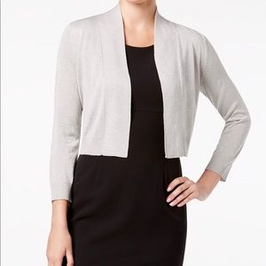 Calvin Klein Three-Quarter-Sleeve Glitter Cardigan